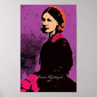 Póster Florence Nightingale com Pop Art