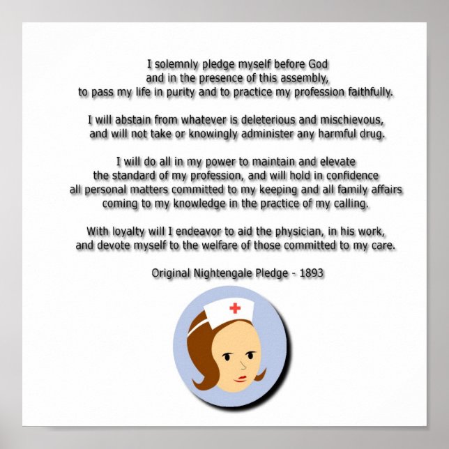 Póster Florence Nightingale Pledge (Frente)