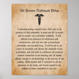 Poster Florence Nightingale Pledge for Nurss