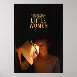 Poster Florence Pugh no Caráter Pequeno das Mulheres