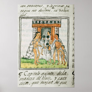Poster Florentine Codex" por Bernardino de Sahagun