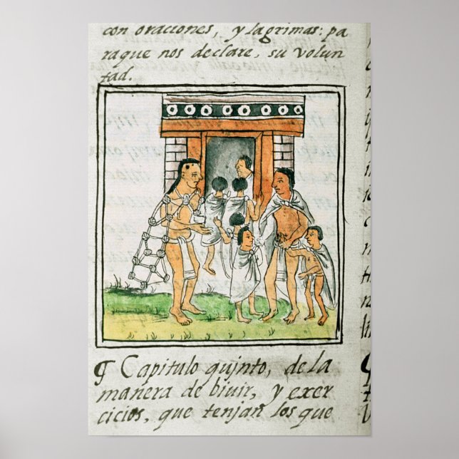 Poster Florentine Codex" por Bernardino de Sahagun (Frente)