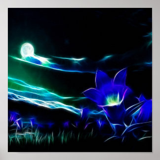 Poster Flores À Lua