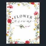 Poster Flores Amarelas Vermelhas de Flor Selvagem<br><div class="desc">Flor Vermelho Amarelo Poster</div>