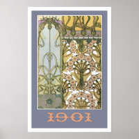 Flores art nouveau alphonse mucha arte floral 1901