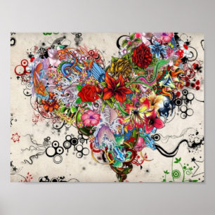 Póster Flores Artísticas