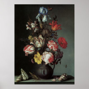 Póster Flores Barrocas Vintage de Balthasar van der Ast