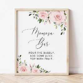 Poster Flores-Blush, Flores-Rosa, Boho, Bar Momosa