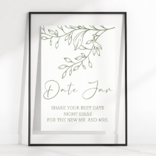 Poster Flores Boho Sage Noite de Encontro