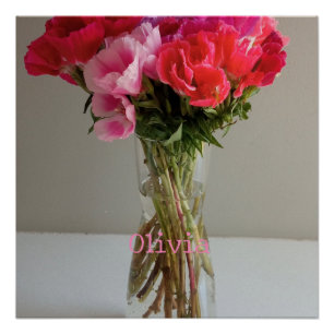 Póster Flores bonito para Fotografia de fevereiro+Nome Pe