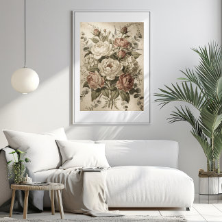 Poster Flores Botânicas Vintage 