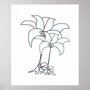 Poster Flores Brancas