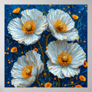 Poster Flores brancas