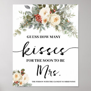 Poster Flores Brancas de Inverno Quantos Beijos para o Jo