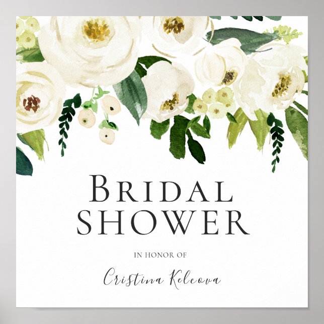 Poster Flores Brancas e Sinal Eleg (Frente)