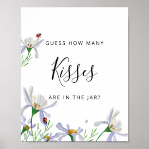 Poster Flores Brancas Quantos Beijos Sinal