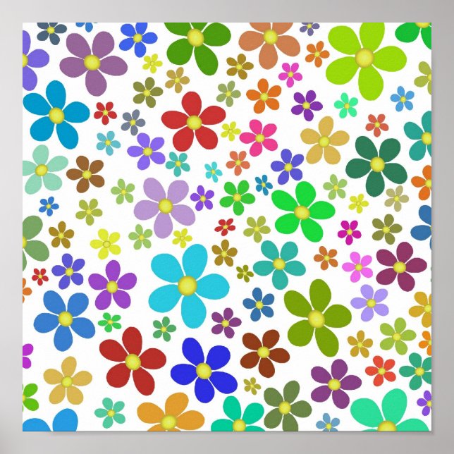 Poster Flores brilhantes (Frente)