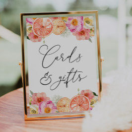 Poster Flores Brilhantes e Cartões de Citros e Presentes