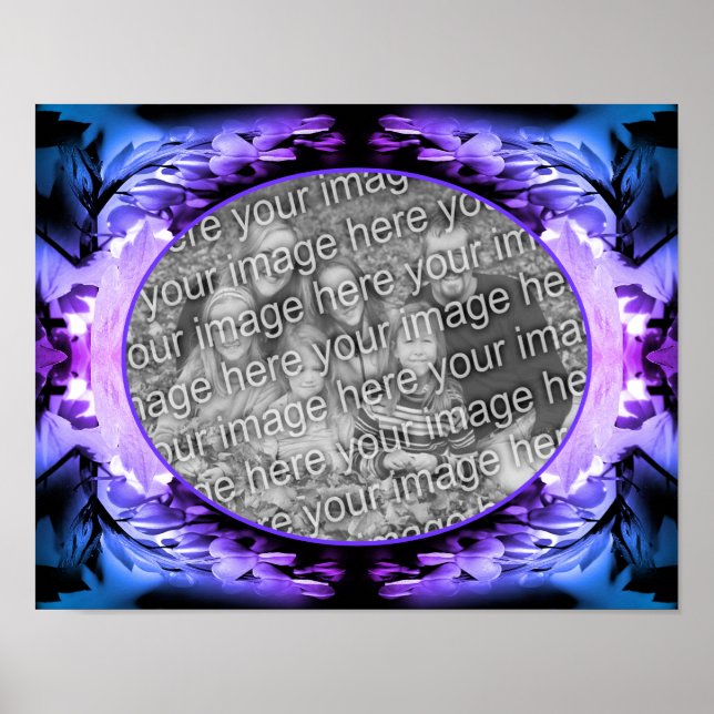 Poster Flores Cardíacas Sangrando Quadro Adicionar Sua Pr (Frente)