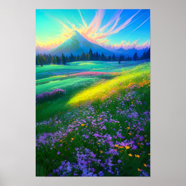 Poster Flores charmosas na Paleta da Natureza (Frente)