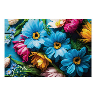 Póster Flores Coloridas