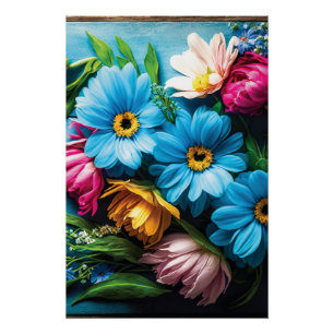 Póster Flores Coloridas