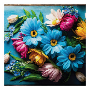 Póster Flores Coloridas