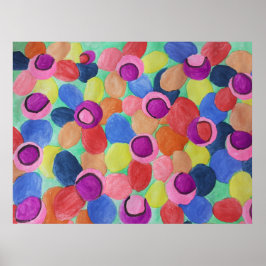 Poster Flores Coloridas De Doces