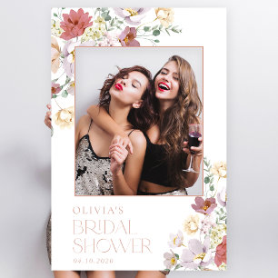 Poster Flores Coloridas, Flores Silvestres, Boho, Chá de 