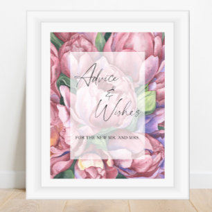 Poster Flores - Conselhos e Desejos para recém-casados