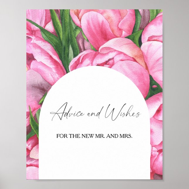 Poster Flores - Conselhos e Desejos para recém-casados (Frente)