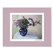 Flores cor-de-rosa vivas, belas artes por Pola.B.A