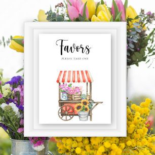 Poster Flores Cultivadas Localmente Favoritos de chá de f
