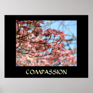 Poster Flores CURAS do Dogwood da PIEDADE dos presentes