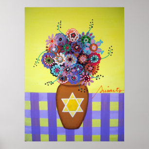 Póster Flores da estrela de David
