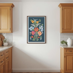Póster flores da Hungria