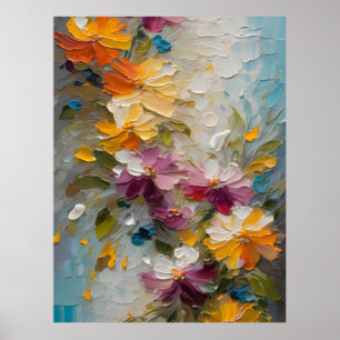 Poster Flores de abstrato
