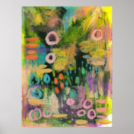 Poster Flores de abstrato art Pintura Botânica Floral