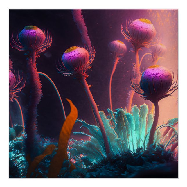 Póster Flores de alienígena (Frente)