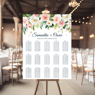 Poster Flores de Beleza de Cor de Água Rosa Moderna e Lar