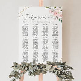 Poster Flores De Blush, Flores Rosa, Placa De Casamento
