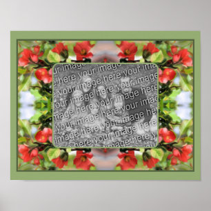 Poster Flores de Brilho Criam sua própria foto