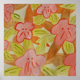 Poster Flores de Cores de Queda