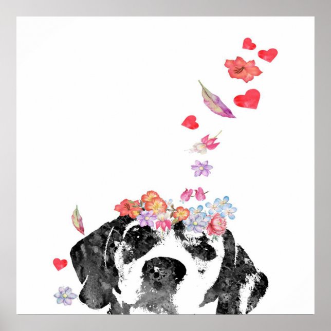 Poster Flores de exaustão de tubérculos para pintura por  (Frente)