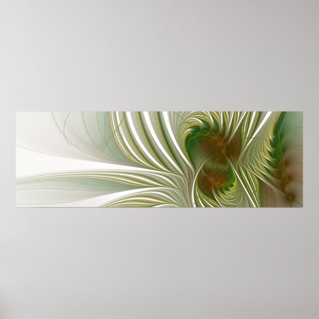 Poster Flores de fantasia fractal suaves e tenra (Frente)