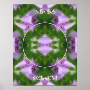 Poster Flores de Foxglove cor-de-rosa Criam a sua própria