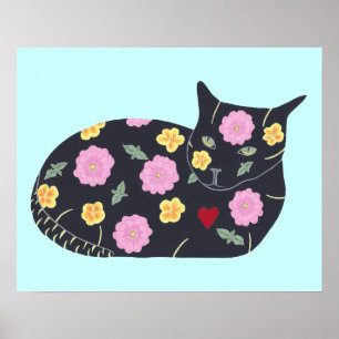 Póster Flores de Gato Preto Plantas que Gatos Podem Comer