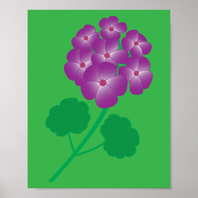 Poster Flores de Gerânio (Frente)