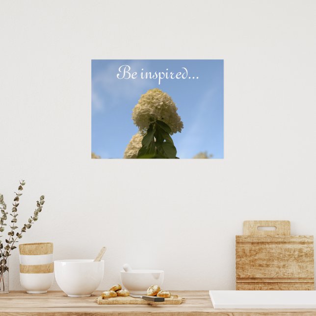 Poster Flores de Hortênsia Céu Azul (Cozinha)