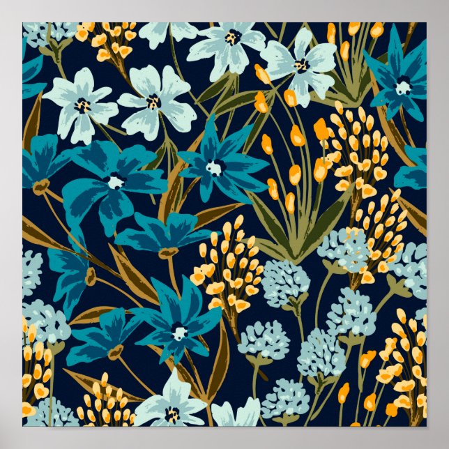 Poster Flores de Jardim Tropicais (Frente)